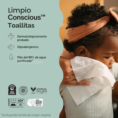 Vista 7 de THE HONEST COMPANY Bolsa para bebé de piel sensible sin fragancia