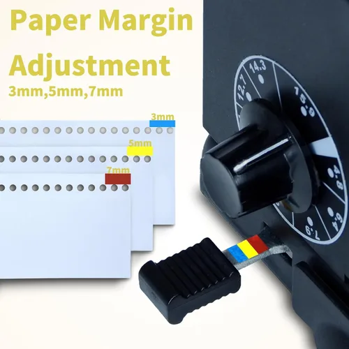 Vista 3 de Rayson TD-1500B34R Binding Machine, Round Holes, 3:1 Pitch Wire-O Binder Punch 15 Sheets/Bind 130 Sheets with Sturdy Metal Construction