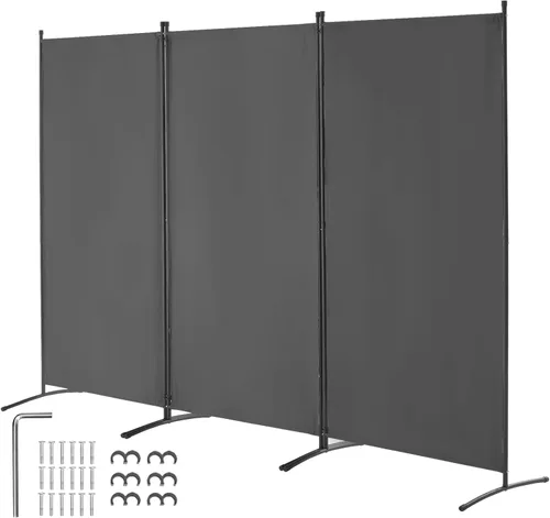 Vista 14 de VEVOR Divisor de habitación de 3 paneles, pantalla plegable de privacidad y divisor de partición portátil para separación de habitaciones