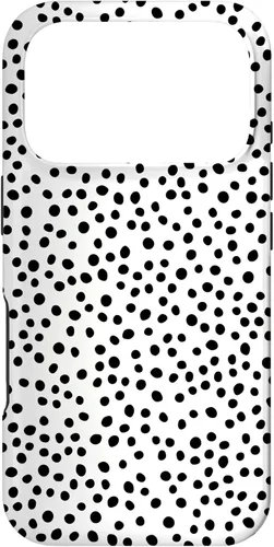 Vista 30 de Black and White Polka Dot Dalmatian Pattern Brush Stroke Case for iPhone 17