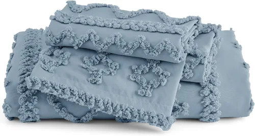 Vista 84 de Bedsure Funda de edredón bohemia para niños tamaño Queen (relleno de edredón/edredón no incluido) - Funda de edredón copetuda Queen para todas