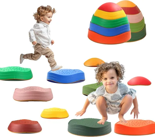 makarci Piedras de Equilibrio para Niños, 10 Piezas Juguetes Preescolares que Promueven Habilidades de Equilibrio y Coordinación, Juego en