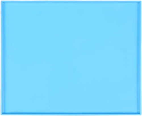 Tapete de alimentación de alimentos para perros y gatos, tapete de silicona impermeable para cuenco de mascotas, tapete antideslizante con borde