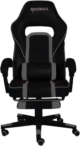 Vista 5 de Raidmax Advanced DK701 Series - Sillas para juegos de computadora, silla de juegos de tamaño XL con reposabrazos acolchado y reposapiés plegable