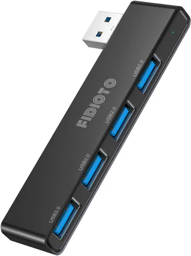 Vista 20 de Hub USB multipuerto, Fidioto adaptador USB de 4 puertos (1 * hub 3.0, 3 * hub 2.0), hub USB para laptop, iMac Pro, MacBook Air, Mac mini/Pro, PC 4