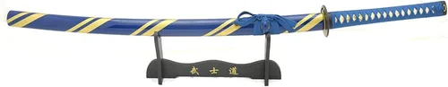 Vista 6 de Snake Eye Tactical Espada Katana clásica hecha a mano con soporte de madera. (986)