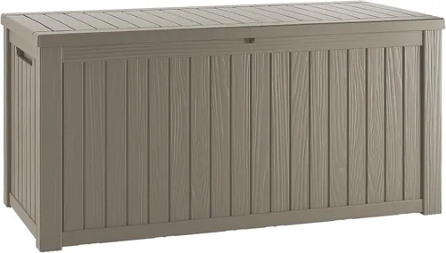 Vista 21 de Tarkari Caja de almacenamiento para exteriores, de resina, con cierre, de 35 galones, impermeable y resistente a los rayos UV, para guardar cojines