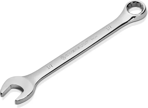 Vista 14 de Powerbuilt Llave combinada de 1 pulgada, caja SAE de doble extremo de 12 puntos y extremo abierto, desplazamiento de 15 grados - 644152