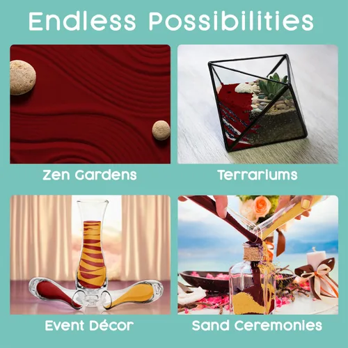 Vista 5 de Sandsational Sparkle Arena rubia Unity, 1 libra (16 onzas), arena de colores para bodas, relleno de jarrón, decoración del hogar, arena artesanal