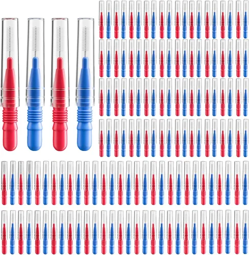 Vista 10 de Cepillo interdental RAZOKO, cabezal de hilo dental, herramienta de limpieza de dientes de fácil uso (1 paquete (2 mm/2,3 mm/2,5 mm/3 mm) - 88 piezas)