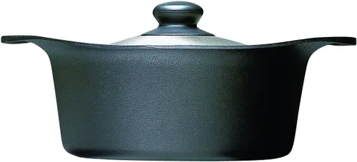 Vista 10 de Sori Yanagi Nambu - Sartén de hierro con diseño simple y alta practicidad, fabricada en Japón, tapa de acero inoxidable incluida, compatible