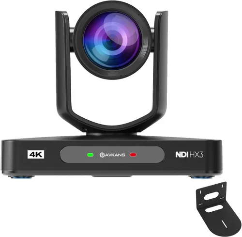 Cámara PTZ NDI AVKANS, cámara PTZ HDMI SDI con seguimiento automático AI de 20X y transmisión en vivo IP para eventos de adoración en vivo en la
