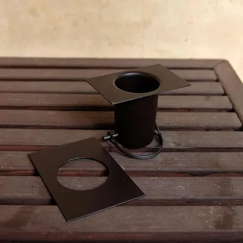 Vista 6 de Nutshell Stores Cadena de lluvia de gotas de aluminio fundido - Bronce - 6 pies