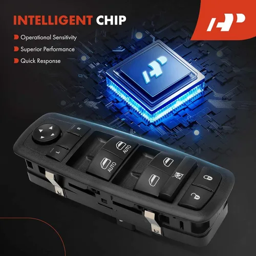 Vista 6 de Interruptor maestro de ventanilla eléctrica A-Premium compatible con Chrysler 300 2015-2022, Pacifica 2017-2022 y Dodge Charger 2015-2021, lado