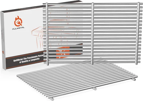 Vista 11 de QuliMetal Rejillas de parrilla de 19.5 pulgadas para Weber Genesis 300 Series, Genesis E310, E320, E330, S310, S320, S330, Reemplazo para Weber