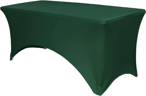 Vista 29 de YOUR CHAIR COVERS - Fundas rectangulares de elastano para mesas de 4 pies, manteles ajustados para eventos de boda, decoraciones de patio, tela