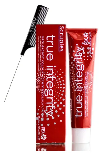 Vista 4 de True Integrity Opalescent Creme - Tinte permanente de color para el cabello (con elegante peine de cola de rata) con pasador de acero, color crema