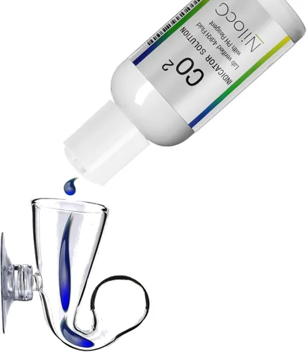 Vista 5 de Comprobador de gotas de CO2 de vidrio – Kit de monitor de CO2 para tanque de acuario – Funcional y fiable – Comprobador de gotas transparente