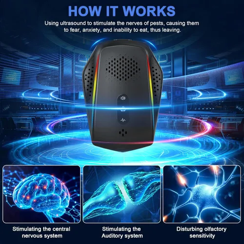 Vista 3 de Repelente de plagas para interiores, repelente para ratones, ratones, ratas, cucarachas, hormigas, arañas (paquete de 6)