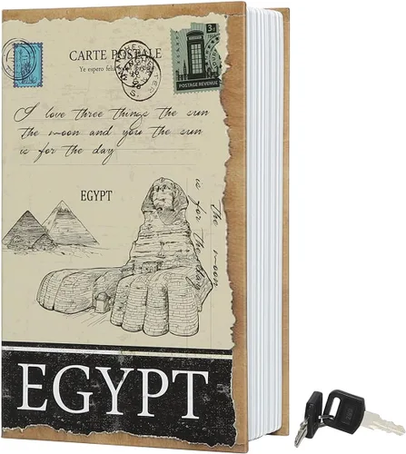 Vista 10 de Caja de almacenamiento de libros de diversión, caja fuerte secreta con llave de seguridad, caja de seguridad para guardar dinero, documentos