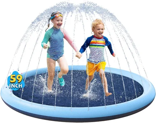 VISTOP Almohadilla Antisalpicaduras Antideslizante para Niños y Perros, Piscina de Aspersores Engrosada Juguetes Acuáticos de Verano al Aire Libre