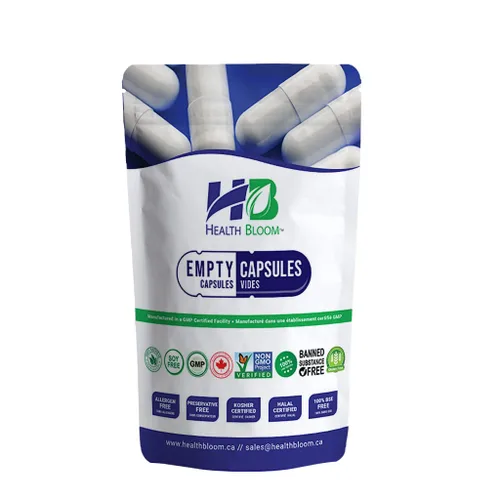 Cápsulas vacías de gelatina tamaño 4 natural, 1000 unidades