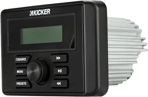 Vista 2 de Kicker Paquete de receptor estéreo marino Bluetooth USB AM/FM resistente a la intemperie con 1 par (cantidad 2) de 6.5 pulgadas de 2 vías 150 W