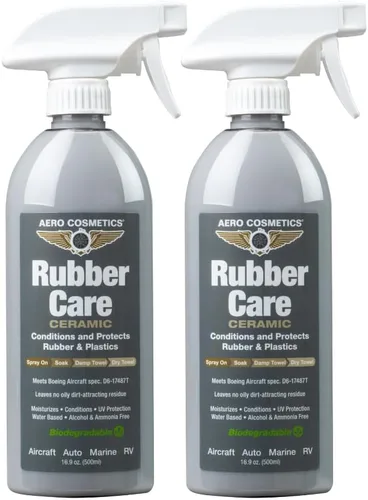 Protección de acabado cerámico para neumáticos Aero Cosmetics, sin brillo de neumáticos, sin residuos de suciedad o polvo de freno 16 Fl. oz