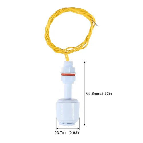 Vista 2 de Alinan Interruptor de flotador de plástico PP M10 5210 controlador de sensor de nivel de agua líquida para peceras acuarios