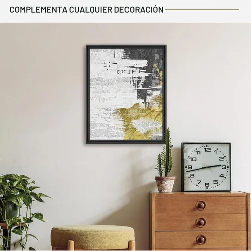 Vista 78 de MCS - Marco flotante de lona, 12 x 16, negro y dorado, paquete de 1