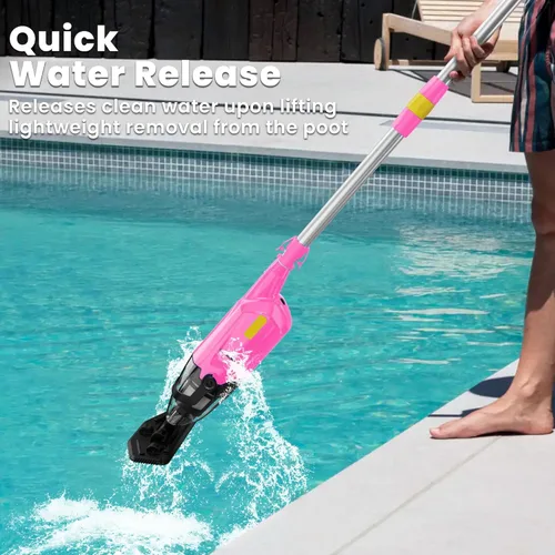 Vista 6 de Efurden Aspiradora de piscina de mano, limpiador de piscina recargable con tiempo de funcionamiento de hasta 60 minutos, ideal para piscinas sobre