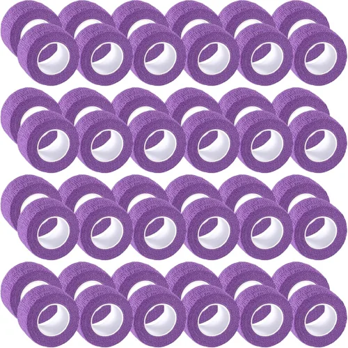 Vista 38 de IndigoCase Paquete de 12 vendajes autoadhesivos de 1 pulgada, paquete variado de vendajes de color negro, cinta elástica de agarre deportivo