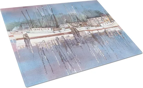 Vista 42 de Caroline's Treasures 1002LCB Barq's, Crabs and Spices Tabla de cortar de vidrio grande decorativa de vidrio templado Tabla de cortar y servir