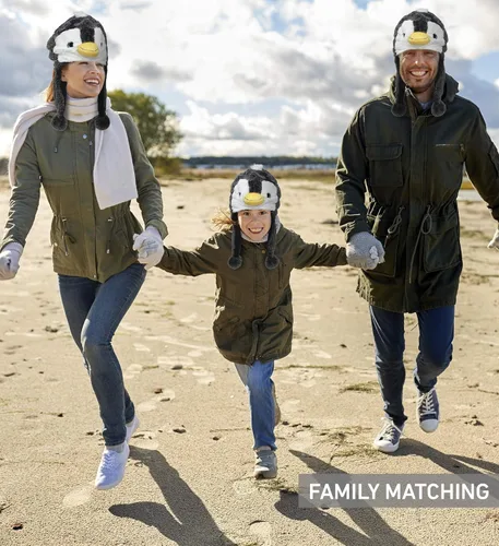 Vista 5 de Puzzled - Sombrero de mapache marrón de peluche - Sombrero súper suave y cálido con orejeras, gorro de invierno acogedor de forro polar para niños