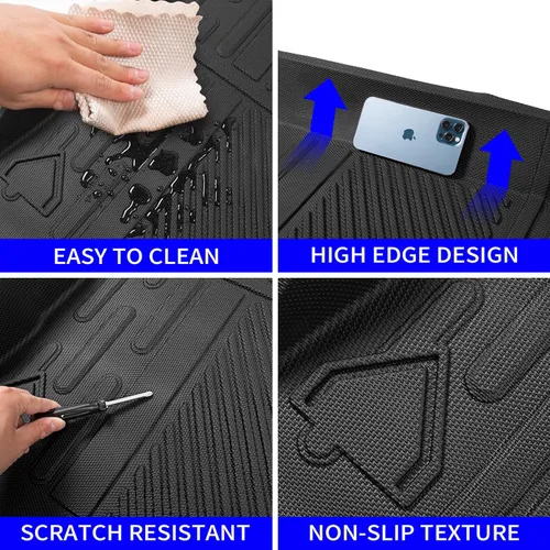 Vista 7 de Rongtaod Alfombrillas compatibles con Ford Bronco 2021-2025 2026 de 4 puertas, alfombrilla de carga, forro de carga, protector de asiento trasero