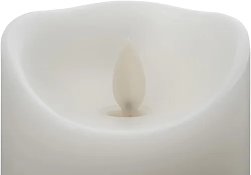 Vista 8 de Restaurantware Vela sin llama de plástico blanco, 3 x 8 pulgadas