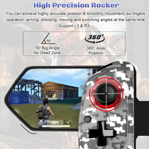 Vista 4 de Megadream Control inalámbrico para teléfono celular, Gamepad Joystick para iPad iOS iPhone 141312, Android Samsung Tablet PC, certificado MFi