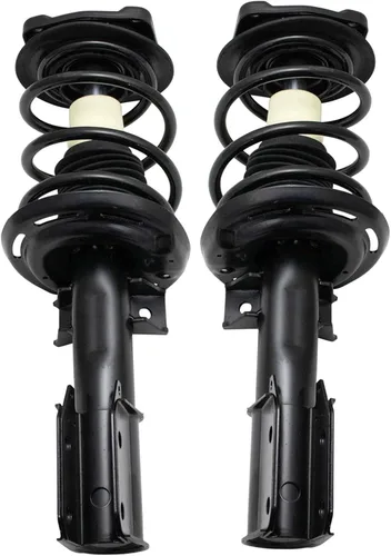 Vista 245 de TRQ Conjunto de Amortiguador y Resorte Delantero Cargado con Resorte Helicoidal Pre-ensamblado Compatible con Jeep Cherokee Limited AWD 14-22 Sin