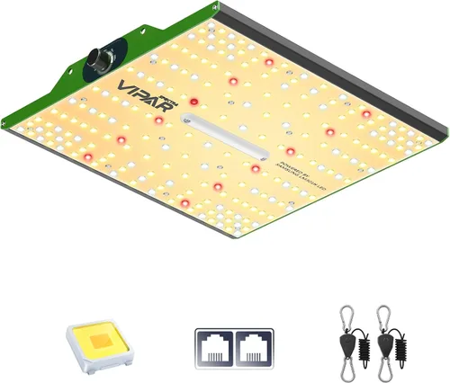 VIPARSPECTRA P1000 Luz LED de Crecimiento para Inicio de Semillas de Vegetales y Floración, Luces de Plantas Regulables con Encadenamiento Daisy
