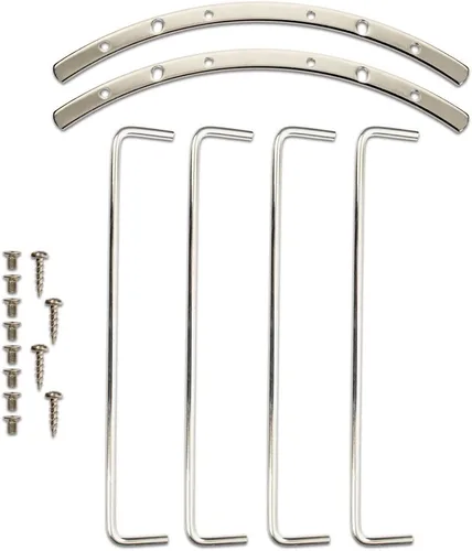 Vista 3 de Goldwood - Parrilla de protección de woofer de acero cromado de 10 pulgadas, color plateado (BAR-10)