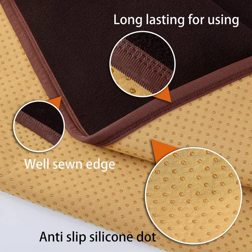 Vista 3 de Almohadillas lavables extra grandes para orina para perros, alfombrillas reutilizables de 60 x 60 pulgadas, almohadilla antideslizante