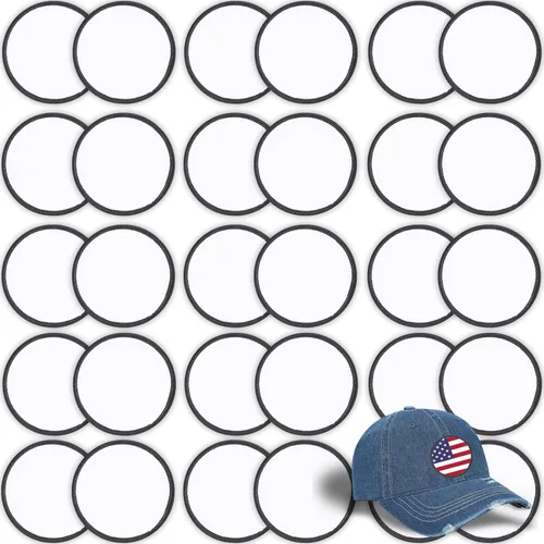 Vista 8 de Parches de sublimación - Parches en blanco para planchar de tamaño interno mejorado para manualidades DIY, sombreros, gorras, mochilas, uniformes