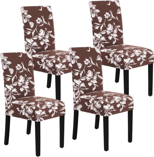 Vista 32 de H.VERSAILTEX - Fundas de terciopelo para sillas de comedor, juego de 2 fundas elásticas para sillas de comedor, fundas protectoras para sillas
