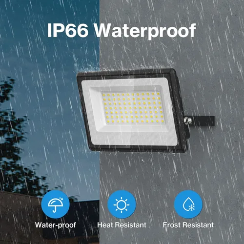 Vista 5 de Olafus Paquete de 2 luces LED de 90 W para exteriores, 9000 lm superbrillantes, luces de trabajo LED enchufables, 6500 K IP66 impermeable