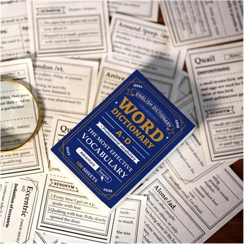 Vintage Aesthetic Scrapbook Kit, Scrapbook Paper, 100 Pieces, Word and Phrase Magazine Accessories, DIY Scrapbook Album, Collage, Magazine,