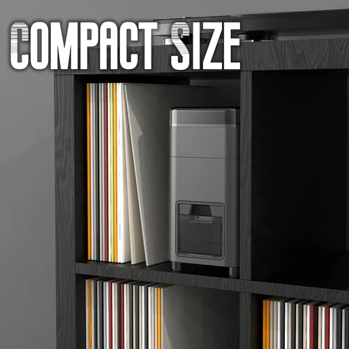 Vista 4 de HumminGuru Limpiador ultrasónico de discos de vinilo, máquina de limpieza ultrasónica de discos de vinilo de 40 kHz con secado automático, kit