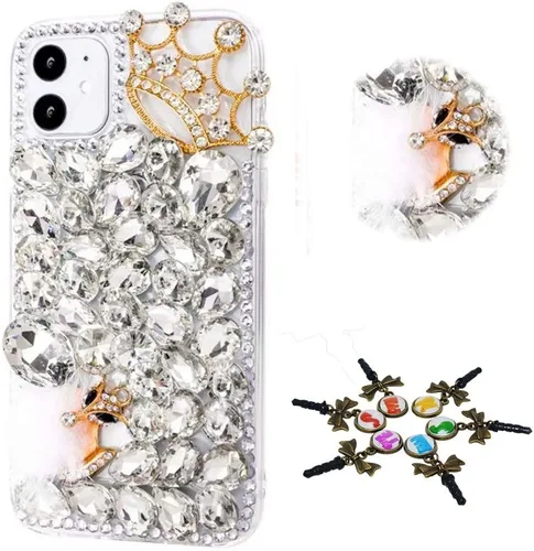 Vista 38 de STENES Sparkle - Funda para teléfono compatible con Samsung Galaxy Z Flip 2 5G, elegante, hecha a mano con diamantes de imitación, diseño de ballet
