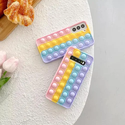 Vista 8 de Funda de teléfono para Samsung Galaxy Note 9 10 20 S9 10 20 21 Ultra Push Sensory Bubble Silicone Soft Shell Protector Roedor Pioneer Phone