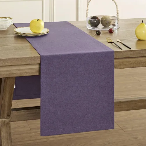 Vista 18 de ZeeMart Camino de Mesa Básico Estilo Lino, 14 x 48 Pulgadas Chambray Azul, Rústico Granja Azul Polvoriento Claro Caminos de Mesa 48 Pulgadas