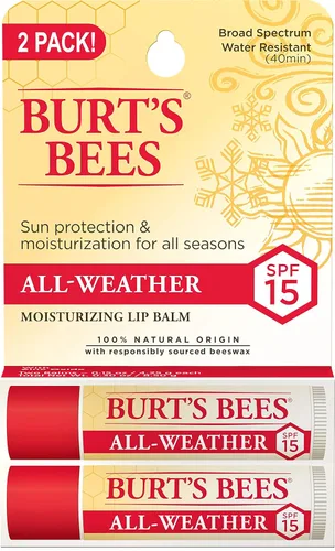 Vista 17 de Burt's Bees Bálsamo labial SPF 30, Island Getaway - Coco Loco, Beaches & Cream, Tropic Like It's Hot, cuidado solar resistente al agua, tratamiento